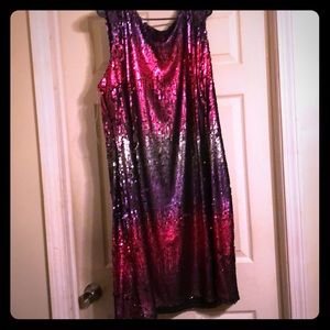 Ashley Stewart Ombré Sequin Dress
